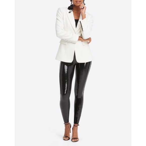 Spanx Faux Leather Sequin Leggings